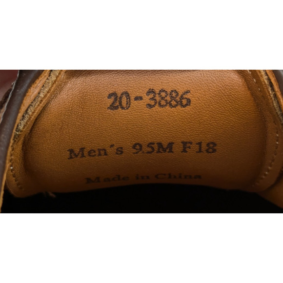 Johnston & Murphy Men\'s 9.5M Sheepskin Lace Up Dress Shoes F1S 20-3886 Flex main image 6